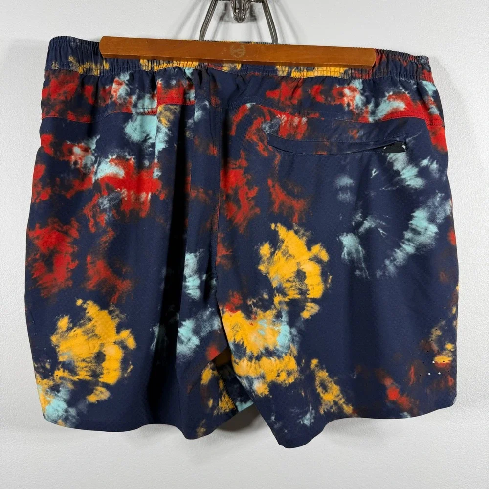 Legends Tie Dye Athletic Shorts Navy Blue XXL
